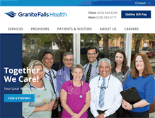 Tablet Screenshot of granitefallshealth.com